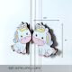 Handcrafted Acacia Wood Baby Unicorn Handle Pair
